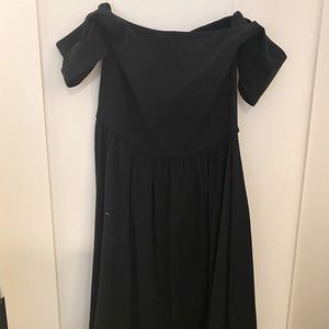 Who What Wear Off-the-Shoulder Black Dress